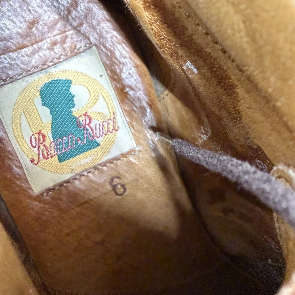 BACCO BUCCI Vintage Apron Split Toe Boot 9‎ Brown Leather Formal Business